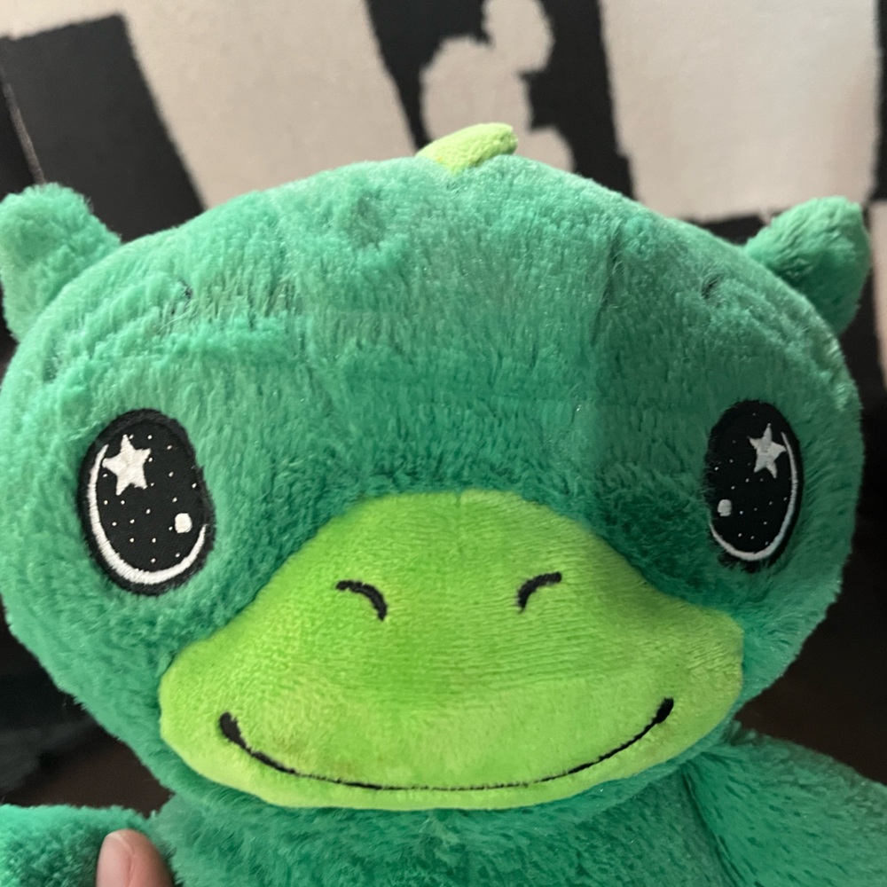 Vintage Plush Green Dragon Star Belly Nightlight Stuffed Toy - Picture 14 of 15